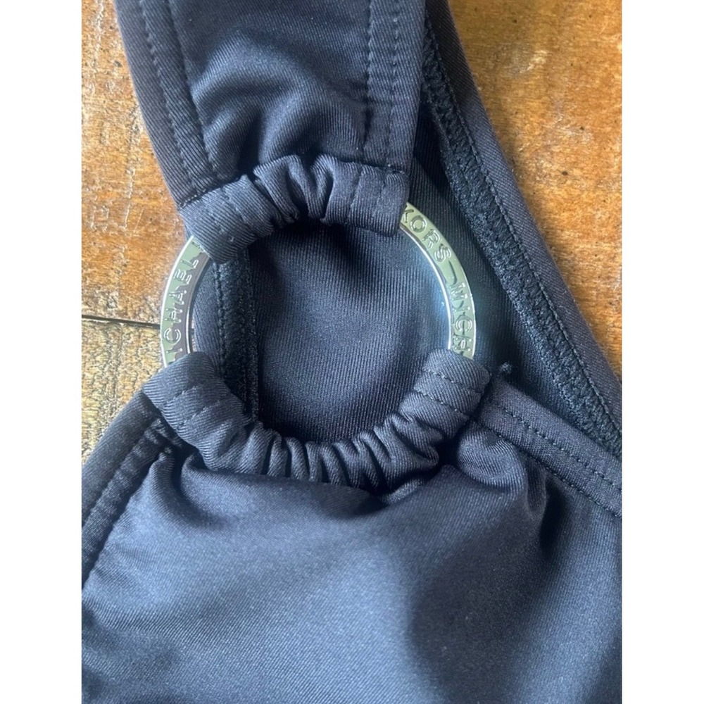 Michael Kors Black Ring One Shoulder 1pc Swimsuit 8 M NWT - Picture 5 of 8